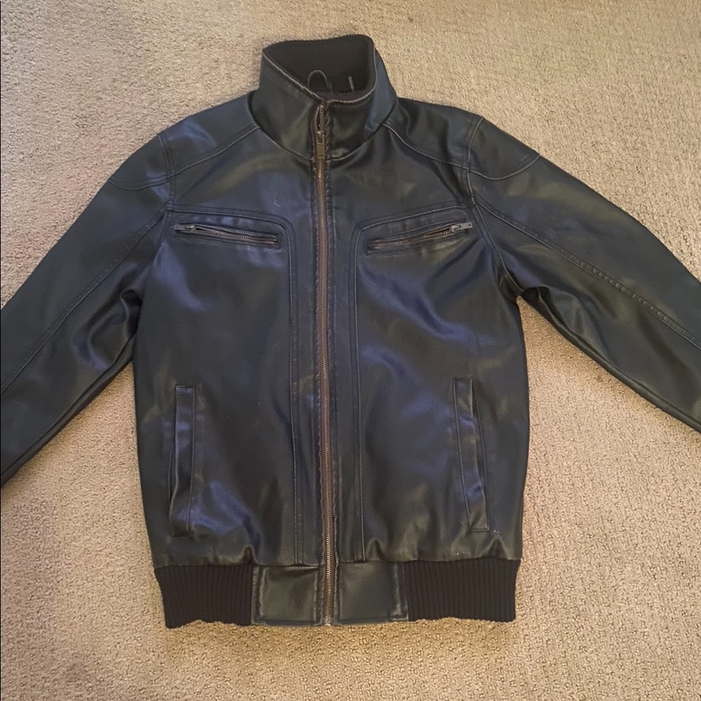 Guess men’s leather jacket size medium.